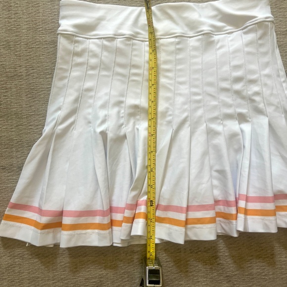EUC Smith & Quinn pleated women's tennis skirt white pink orange - Picture 4 of 10
